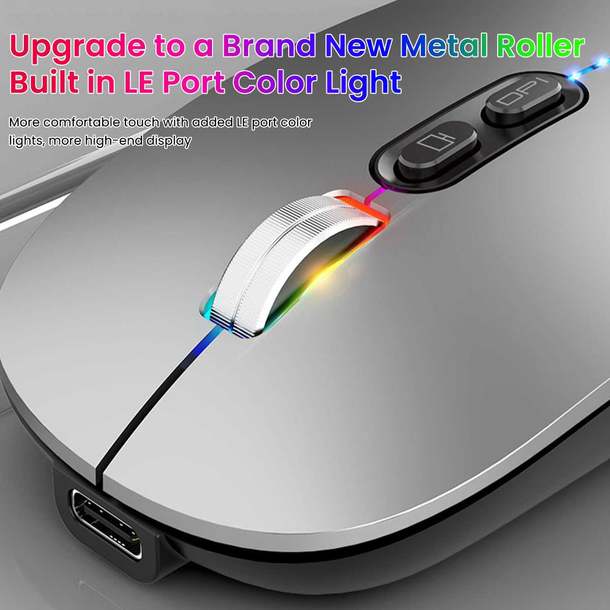 Verilux LED Wireless Mouse, Rechargeable Slim Silent Mouse 2.4G Portable Mobile Optical Office Mouse with USB Receiver, 3 Adjustable DPI for PC, Laptop, Computer, Desktop Verilux LED Wireless Mouse, Rechargeable Slim Silent Mouse 2.4G Portable Mobile Optical Office Mouse with USB Receiver, 3 Adjustable DPI for PC, Laptop, Computer, Desktop